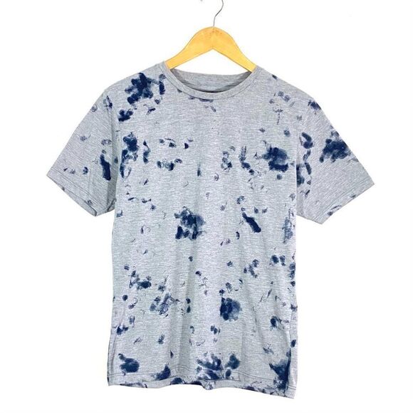 Cast you Brasil Gray Blue Ink Stain All Over Print Slim Fit T Shirt US M - Picture 1 of 4